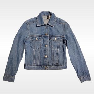 Divided by H&M blue button down collared long sleeve denim jean jacket XS/0